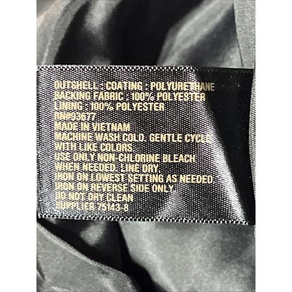 Faux Leather Pencil Skirt 8 Black Silver Studded Worthington Goth Mob Wife Biker - Picture 6 of 7